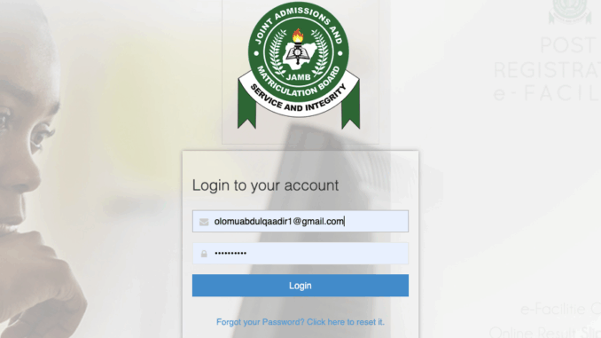 jamb caps login