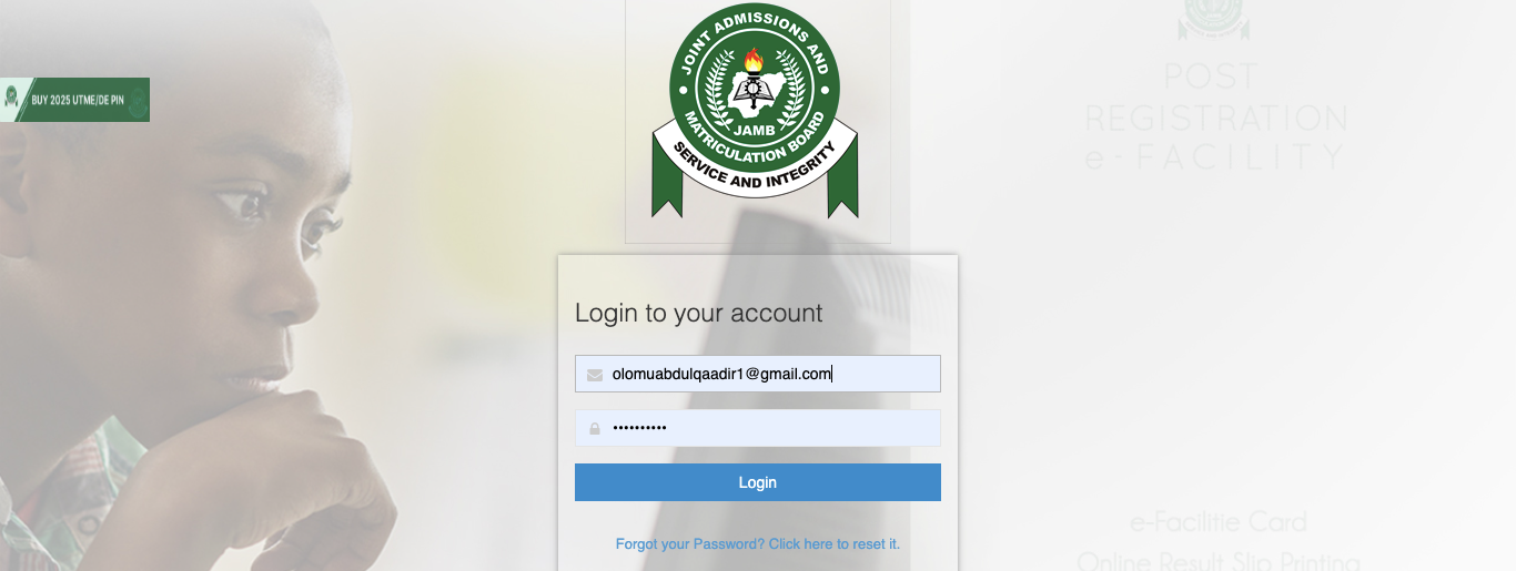 JAMB CAPS Login